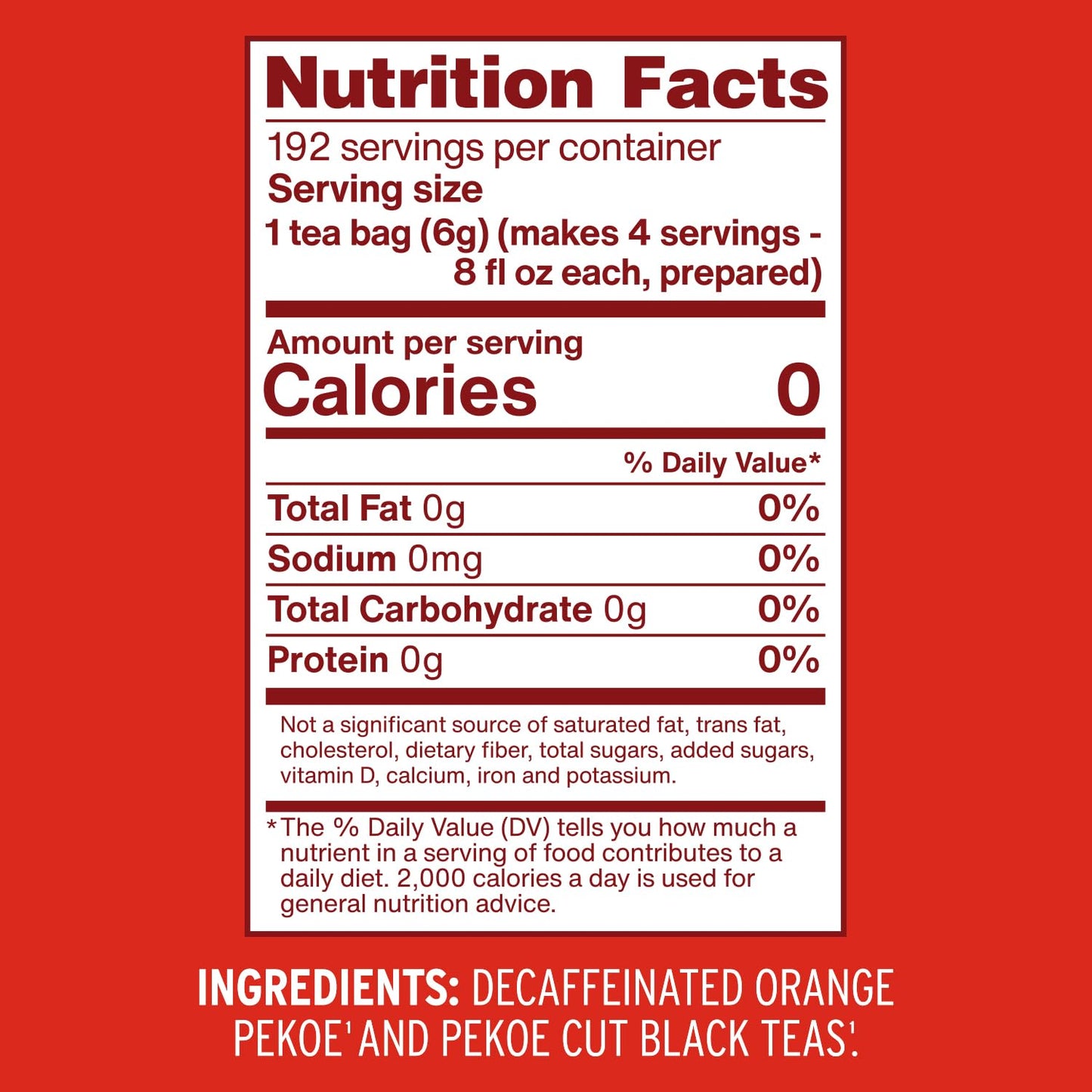 Luzianne Unsweetened Hibiscus Iced Tea Bags, Family Size, 22ct Box (Pack of 6)