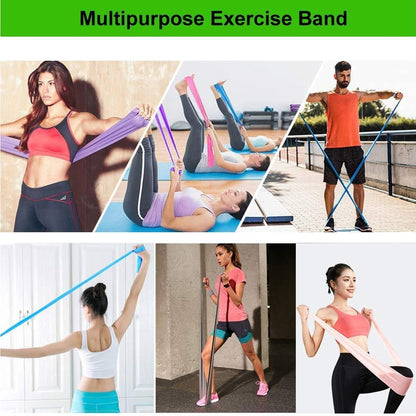 Resistance Bands for Home Workout,Long Exercise Band for Physical Therapy | Non-Latex 59inch Elastic Fitness Bands for Yoga,Pilates,Gym,Travel, Home Exercise Equipment for Women,Men,Pregnant,Seniors