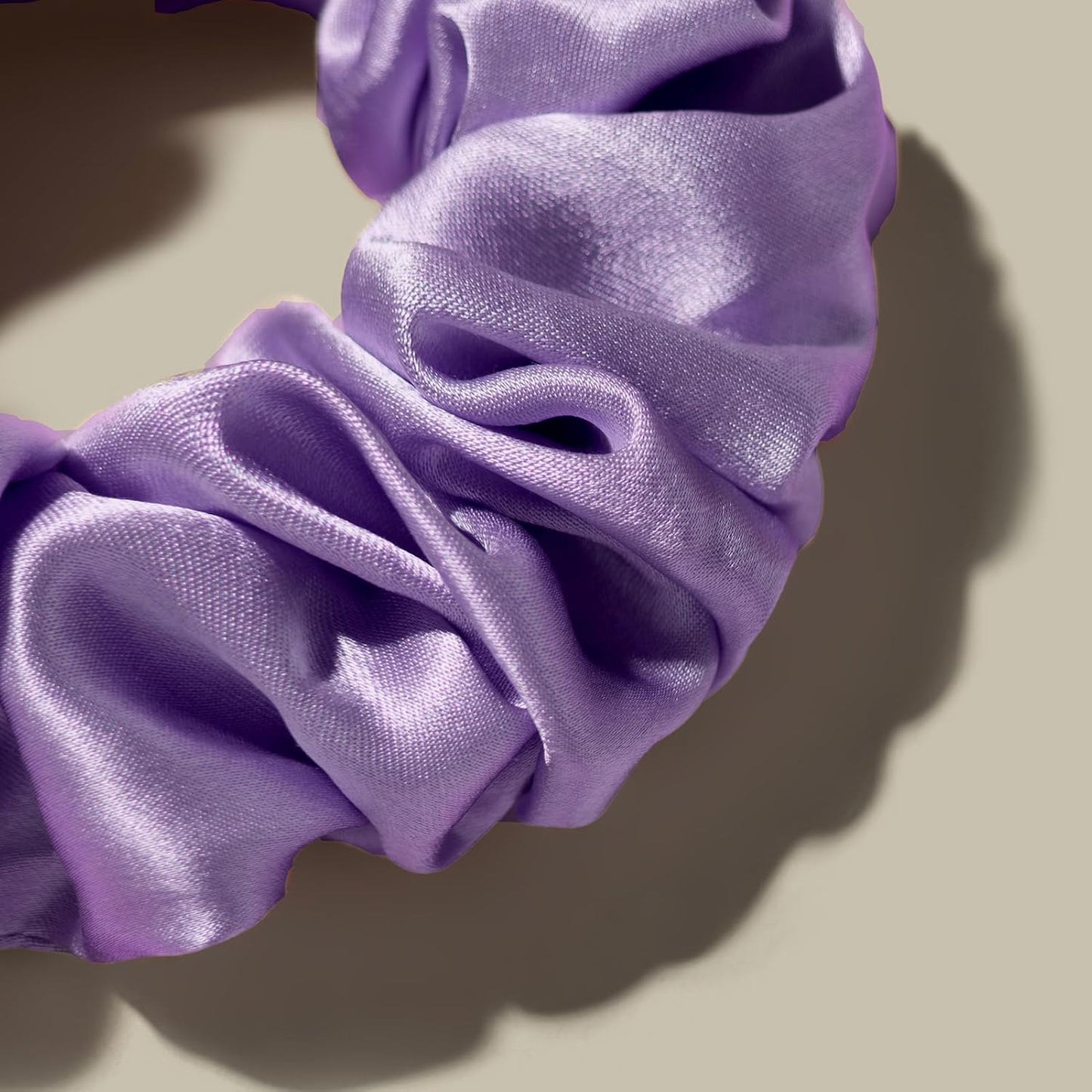 LILYSILK Silk Hair Scrunchies / Ties for Frizz & Breakage Prevention, 100% Mulberry, No Damage, Elastic ponytail Holders, 1Pc, Coffee - Colors B
