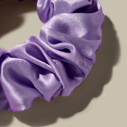 LILYSILK Silk Hair Scrunchies / Ties for Frizz & Breakage Prevention, 100% Mulberry, No Damage, Elastic ponytail Holders, 1Pc, Coffee - Colors B