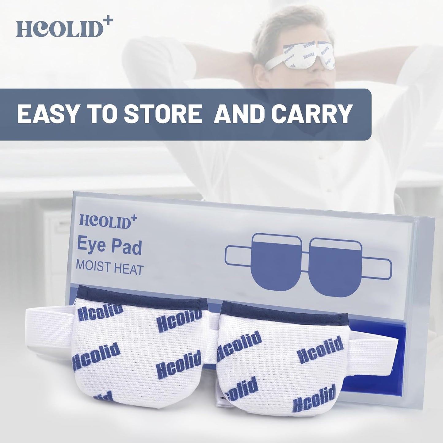 Heated Eye Mask for Dry Eyes Microwavable Eye Compress Moist Heat Eye Pad White 1pc