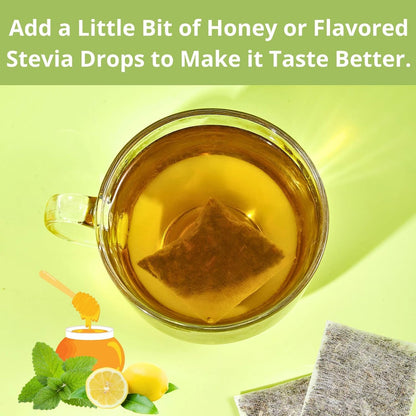60 Lemon Balm Tea Bags - VitalForest Dried Lemon Balm Leaves Tea -1.5g/Bags, Calming Herb, Stress Relief & Sleep Support, Non-GMO, Caffeine-Free