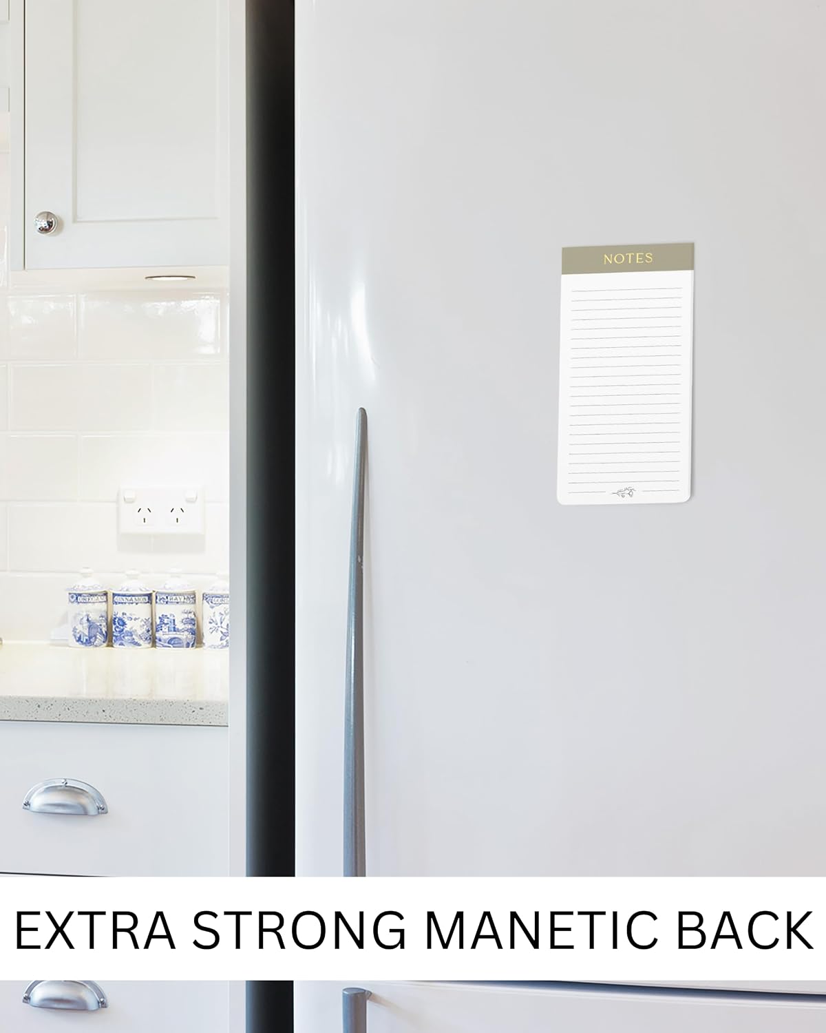ZICOTO Beautiful Magnetic Notepads for Fridge - Set Of 4 Modern Note Pads
