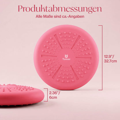 Tumaz Wobble Cushion - Wiggle Seat to Improve Sitting Posture & Stay Focused for Sensory Kids, Balance Disc to Core Strength & Flexible Seating [Extra Thick Balance Board, Pump Included Wobble Board]