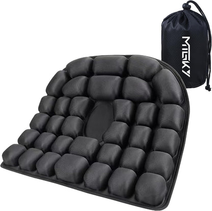 Travel Cushion for Airplane,Portable&Adjustable Air Seat Cushion,Inflatable Cushion for Travel,Coccyx Tailbone Pain Relief Chair Pad