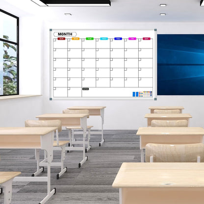 Dry Erase Board Calendar for Wall, 36" x 24" Monthly Whiteboard