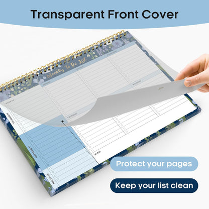 Taja Weekly To Do List Notepad, Undated Weekly Planner Pad, 8.5" x 11"