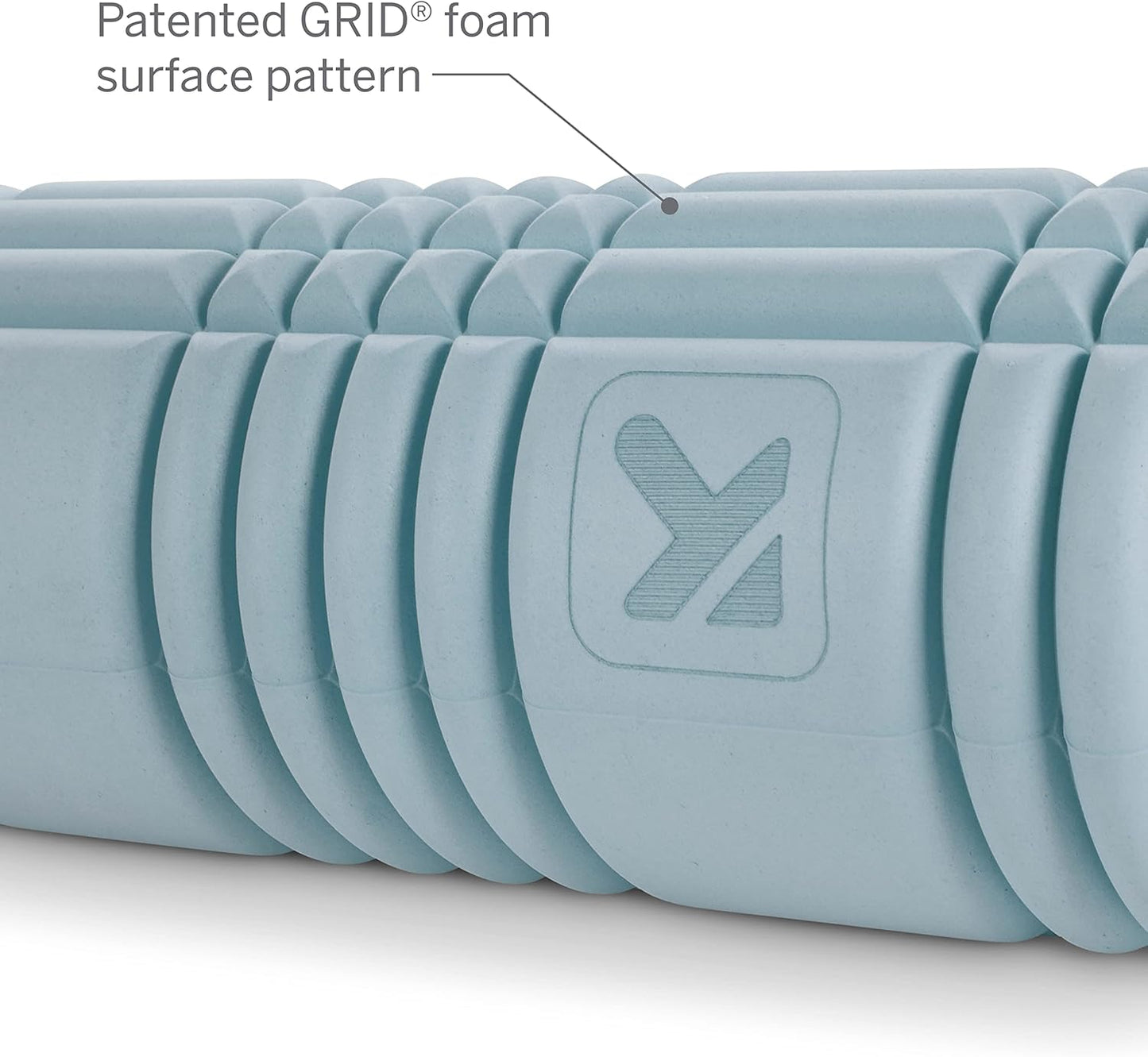 TRIGGERPOINT Performance Therapy Grid Patented Multi-Density Foam Massage Roller (80% Recycled) Exercise, Deep Tissue Muscle Recovery - Muscle Pain&Tightness, Improves Circulation (13"), Blue