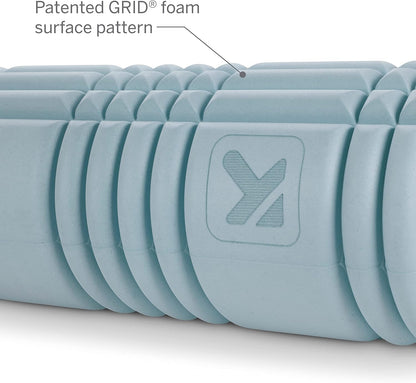 TRIGGERPOINT Performance Therapy Grid Patented Multi-Density Foam Massage Roller (80% Recycled) Exercise, Deep Tissue Muscle Recovery - Muscle Pain&Tightness, Improves Circulation (13"), Blue
