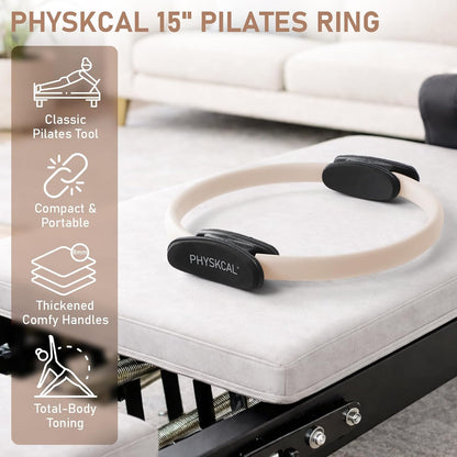 PhysKcal Pilates Ring, 15-Inch Magic Circle with Thick Padded Handle