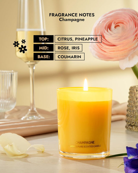 96NORTH Luxury Vanilla Soy Candles | Large 3 Wick Jar Candle | Up to 50 Hours Burning Time | 100% Natural Soy Wax | Relaxing Aromatherapy Aesthetic Candle | Housewarming Gift for Men and Women