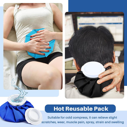 Honoson 4 Pack Reusable Ice Pack for Injuries, Ice Bags Hot Water Bag for Hot & Cold Pain Relief No-Leak Elastic Breathable for Muscle, Joint Pain Swelling, Sports & Home Use(Cute Fruit Style)