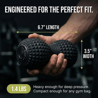 4-Speed Vibrating Peanut Massage Ball for Targeted Muscle Relaxation & Mobility Support | Textured Deep Pressure Roller | Compact & Rechargeable