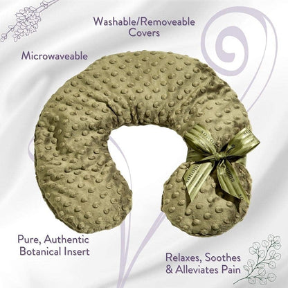 Sonoma Lavender Luxury Lavender Heatable/Chillable Neck Pillow, Microwaveable for Neck and Shoulders with Removable Washable Covers, Great for Relaxation and Pain Relief (Angora Platinum)