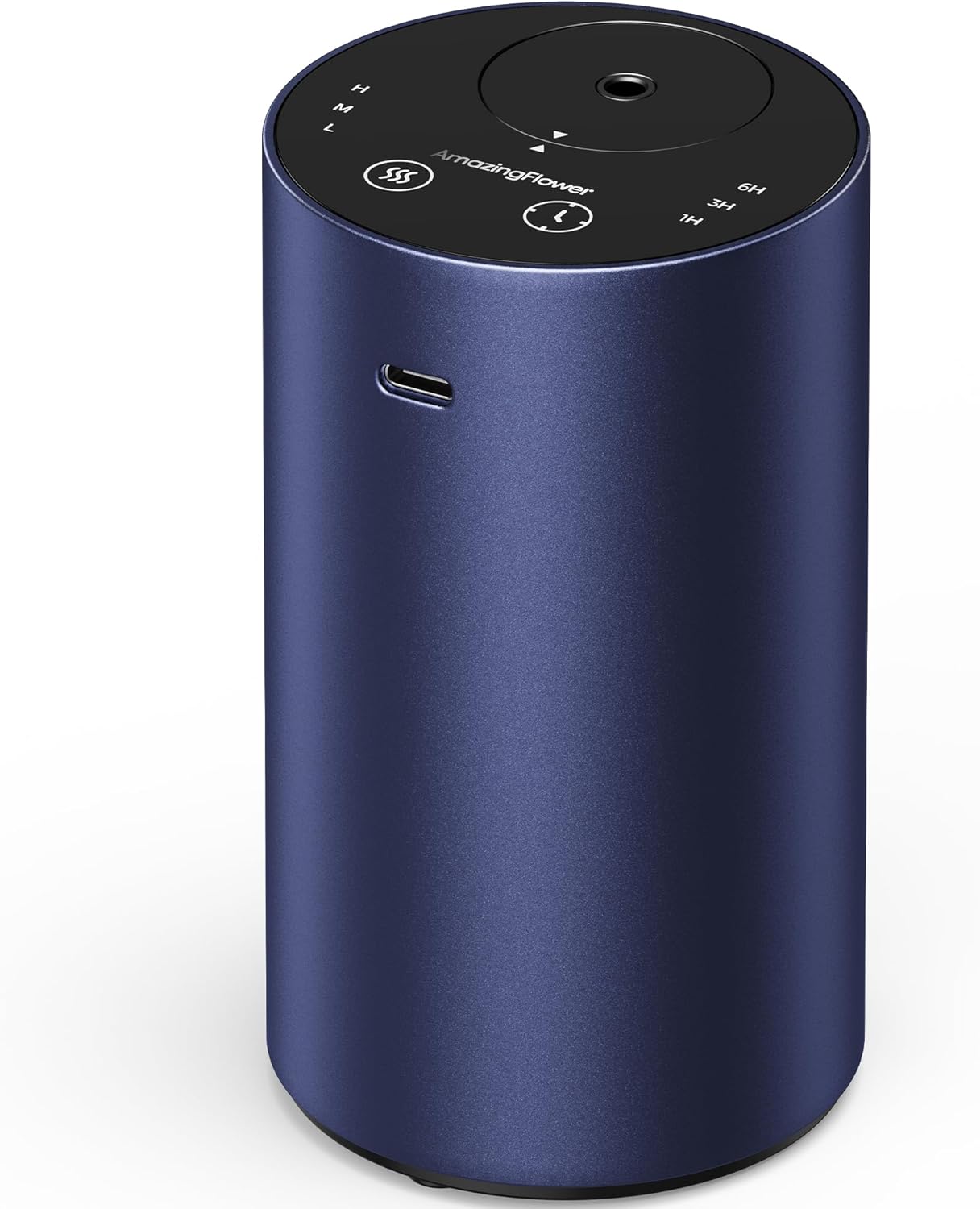 Waterless Essential Oil Diffuser, Rechargeable Scent Diffusers with 3 Mist Levels & Timers, Portable Aromatherapy Diffuser for Home Car Room Studio Office, Black Metal