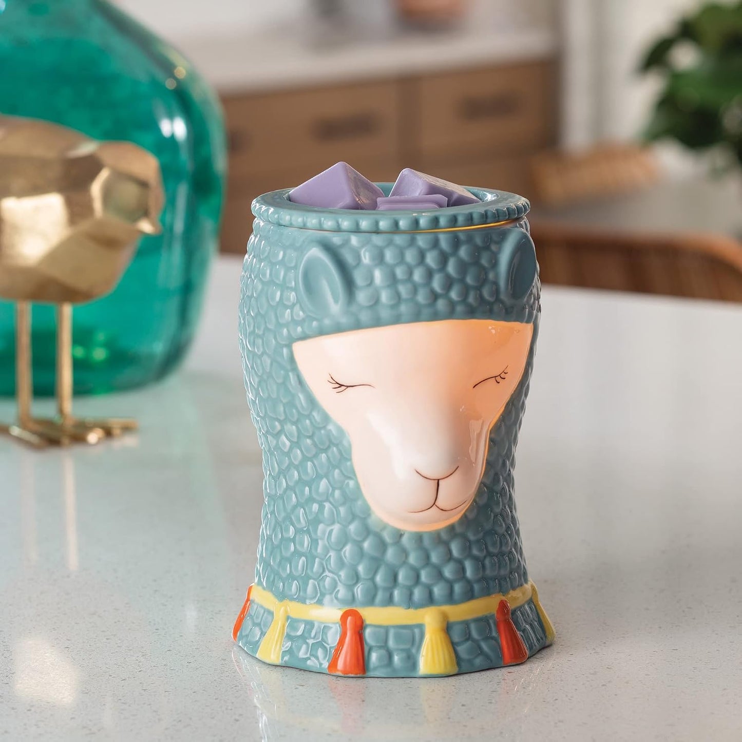 Candle Warmers ETC. Illumination Fragrance Warmer- Light-Up Warmer for Warming Scented Candle Wax Melts and Tarts or to Freshen Room, White Harmony