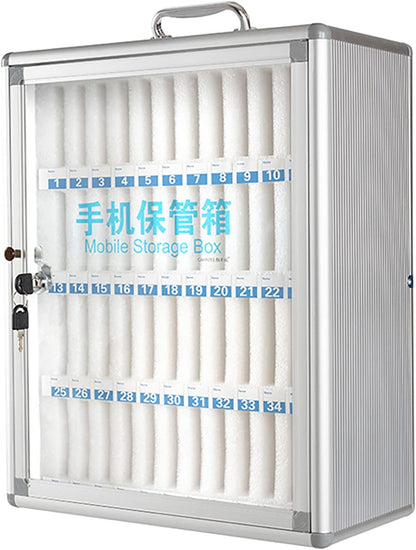 Wall Mounted Mobile Phone Locker Secure 48 Slots for Phones Ideal Storage Solution for Restaurants Schools & Offices Nized Charging Station for Devices,12 Slots