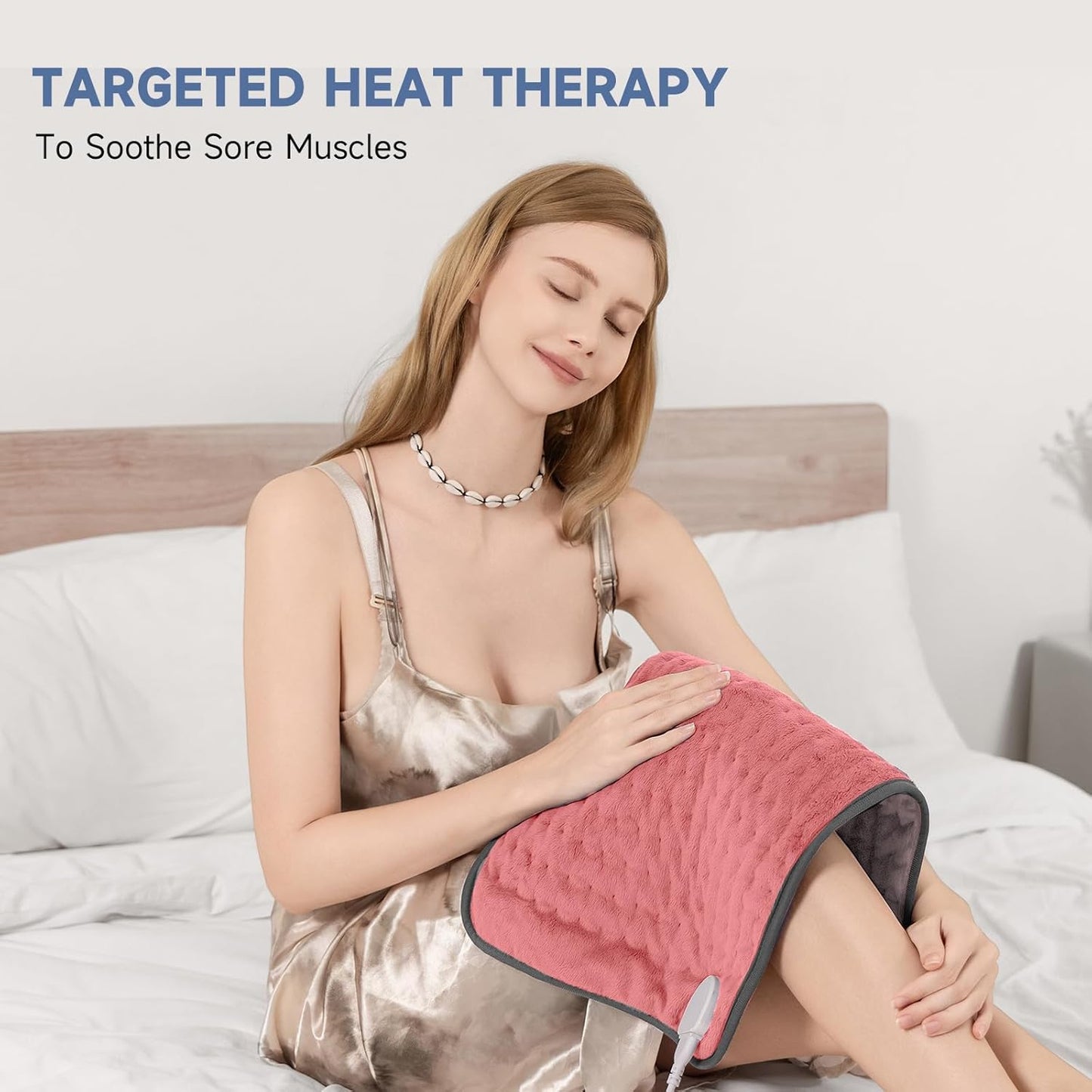 Heating Pad for Back, Neck, and Shoulder Pain Relief, Electric Heat Pad with 6 Heat Levels, Moist Heat Option, Auto Shut-Off, Birthday Christmas Gifts for Women Men Mom Dad Grandma, Gifts for her