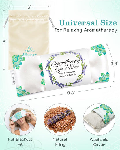 Hihealer Lavender Eye Pillow for Relaxation, Yoga, Sleep, Weighted Eye Mask