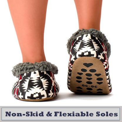 Cozylook Fuzzy Slippers for Women Indoor Soft Sole Slipper Socks with Non Slip Grippers Warm Fluffy