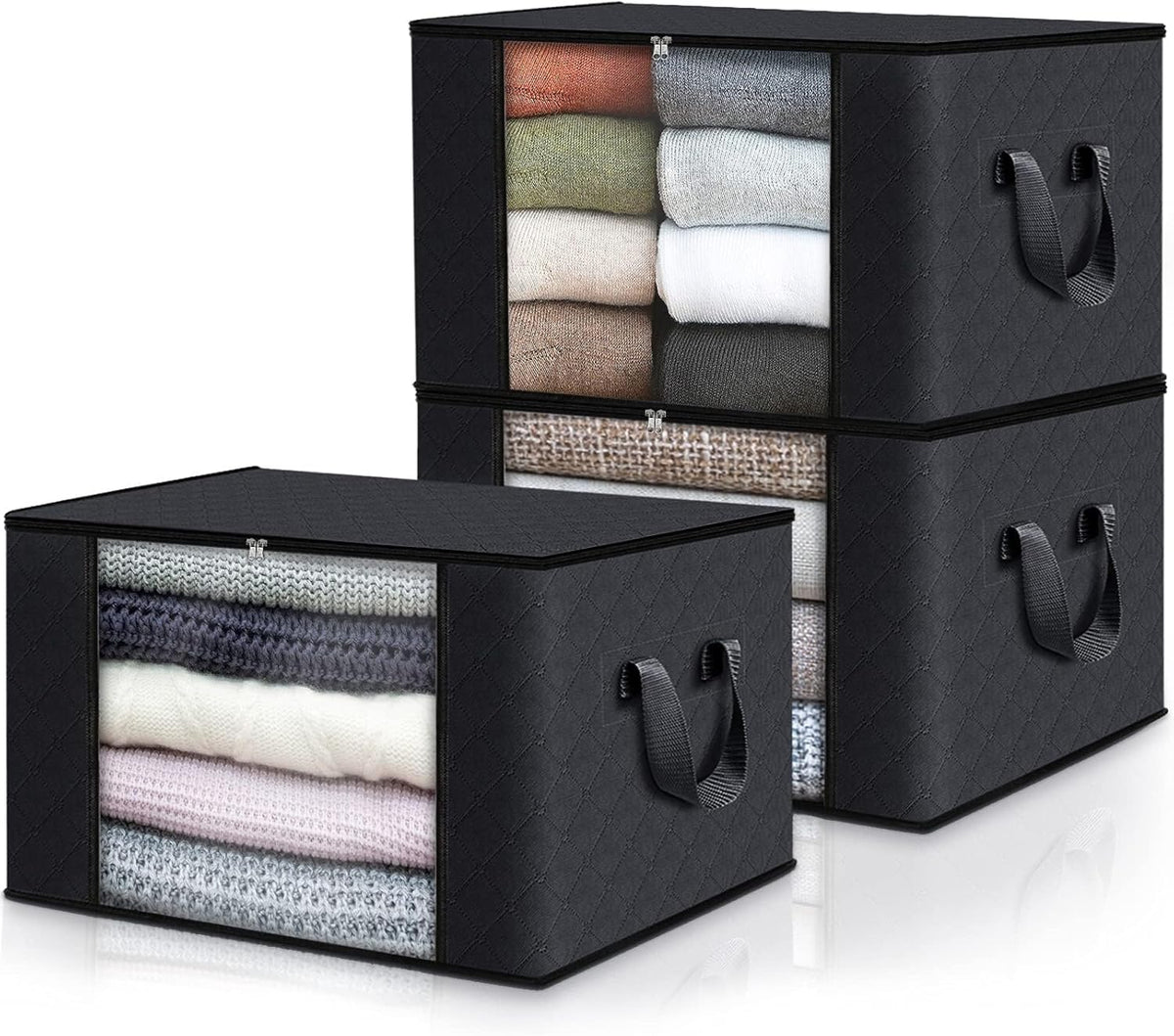 Fab totes Storage Bags for Clothes Blanket Storage Bins with Lids