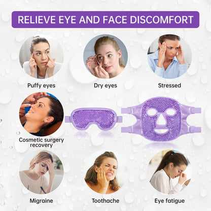 ZNÖCUETÖD Cold Face Ice Mask Facial Ice Pack, Hot Cold Compress for Face