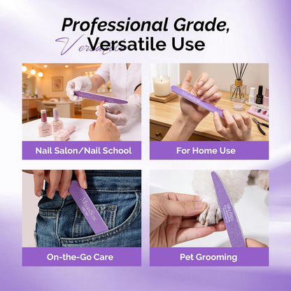 MelodySusie 16Pcs Professional Nail Buffer Kit,Nail Files and Buffers,Nail Buffer Block,Nail Brush, Nail File Buffers Kit for Natural Nails,DIY,Home Use,Salon（100/180 Grit）