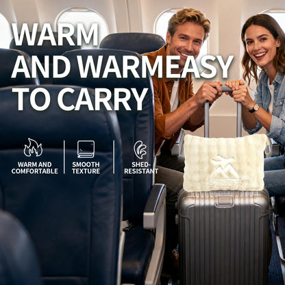Travel Blanket and Pillow-2-in-1, Ultra-Soft&Compact, Airplane Blanket with Hand Luggage Belt and Backpack Clip,Travelers Accessories Gifts, 61x43 Inches(Pink