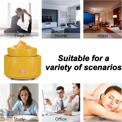 Ceramic Wax Melt Warmer, Fragrance Wax Warmer 4-in-1 Electric Candle Wax Melter and Wax Cubes for Home Office Bedroom Aromatherapy Essential Oil Burner is Birthday Gifts for Women Mom Girl(Dark Brown)