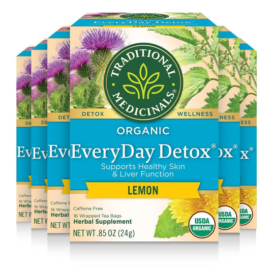 Traditional Medicinals Tea, Organic Roasted Dandelion Root, Supports Kidney Function & Healthy Digestion, 96 Tea Bags (6 Pack)