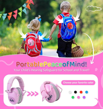 PROHEAR 032 Kids Ear Protection – Ear Muffs for Noise Reduction, 25NRR Noise Cancelling Headphones for Kids,Toddlers, Autism, Sensory Use, Hearing Protection – Orange