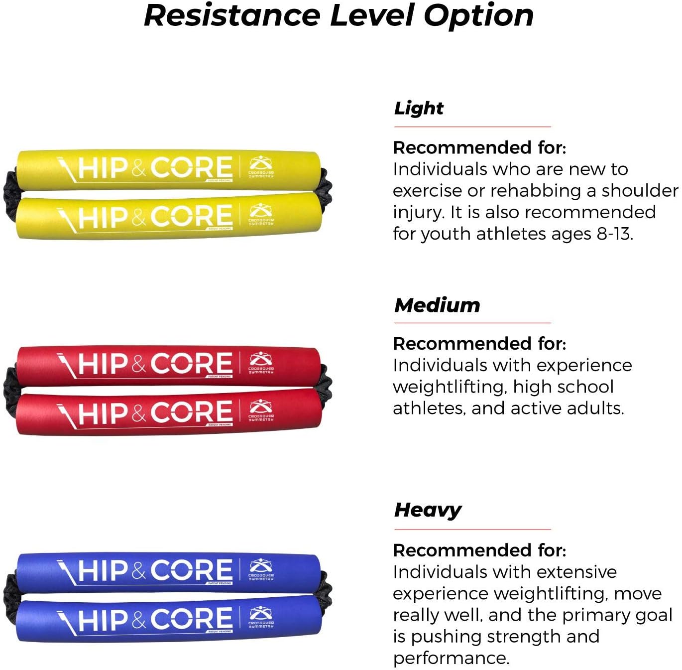 Crossover Symmetry Hip & Core System - Loop Resistance Home Workout Bands to Stretch and Strengthen Legs, Butt, Hips, Thighs and Glutes, Includes Online Exercise & Training Guide
