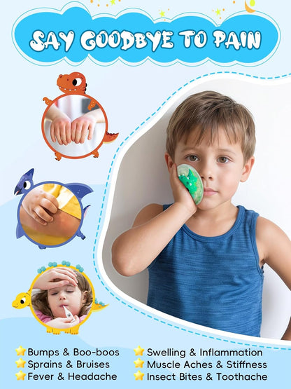 Small Ice Packs, 6 Pcs, Reusable Mini Gel Cold Packs for Injuries, Hot Cold Compress for Kid's Boo Boos, Headaches, Wisdom Teeth, Breastfeeding, Pain Relief, Fever, Mosquito Bite, First Aid 3" X 4.5"