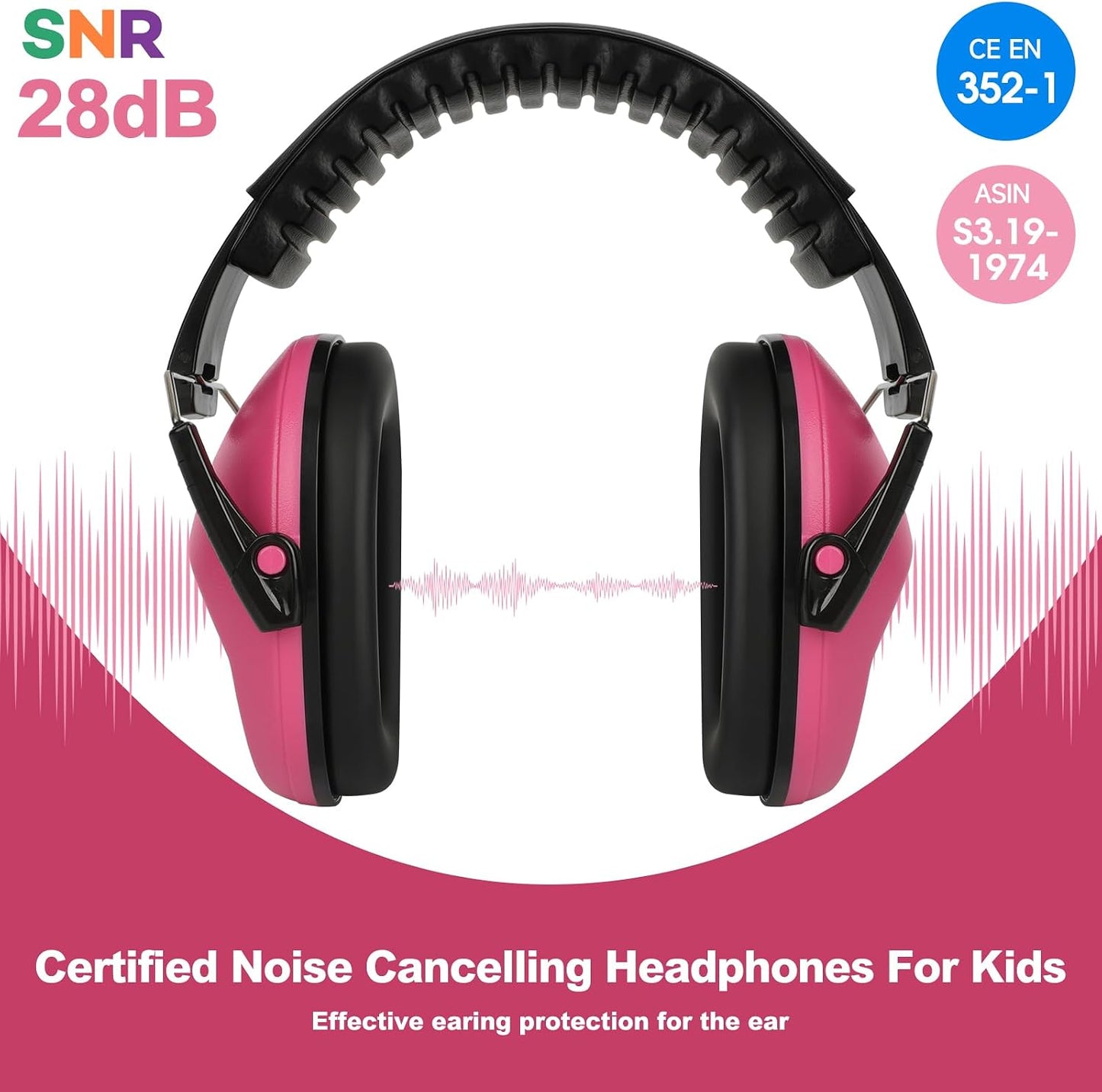 Floriogra Noise Cancelling Headphones for Kids, Kids Ear Protection 28dB SNR Noise Reduction Ear Muffs for Toddler/Children, Hearing Protection for Monster Jam, Concerts, Fireworks