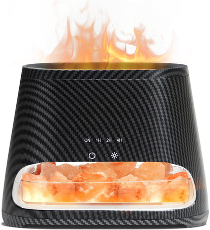 SALKING 2-in-1 Ultrasonic Essential Oil Diffuser & Himalayan Salt Lamp, Aromatherapy Diffuser Cool Mist Humidifier with 3 Brightness, Salt Therapy Lamp, 100% Pure Himalayan Salt Rock, 150ml (Marble)