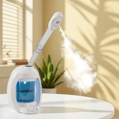 Facial Steamer, Nano Ionic Face Steamer for Facial Deep Cleaning, Pink Hair Steamer Facial Steamer Professional, Facial Steamers for Home Facial Spa.