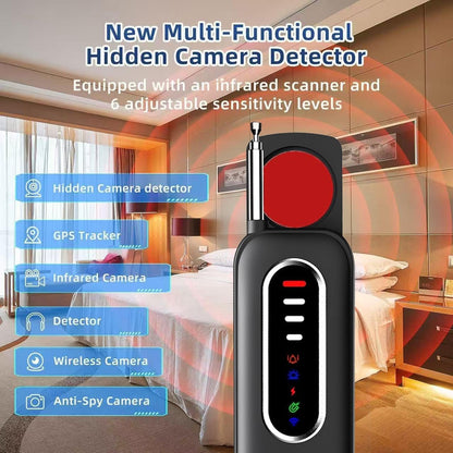 AI Powered 7 in 1 Hidden Camera Detectors,Anti Spy RF Signal Scanner, Infrared GPS Tracker Finder & Bug Detector&Camera Detector for Hotels, Bathrooms, Cars & Offices