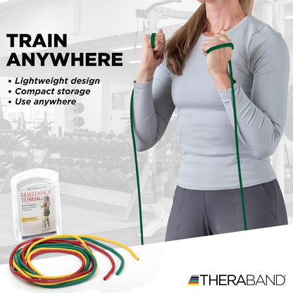 THERABAND Resistance Tubes, Band, Exercise, Set