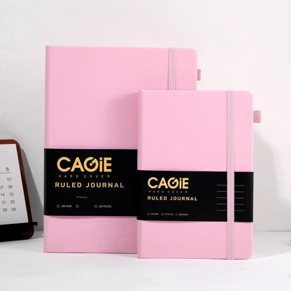 CAGIE Lined Journal Notebook for Women Men 320 Pages 100 Gsm Paper Thick Journaling Notebooks A5 Leather Journals for Writing Hardcover Journal Supplies for Work Note Taking Diary, 5.7x8.3 In, Green