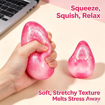 Fidget Toys Stress Balls for Kids & Adults - Changes Color in The Sun - Malt Sugar Squishy Fidget Toys - Slow Rise Gel Ball - Stretchy Squeeze Stress Relief Balls for Anxiety
