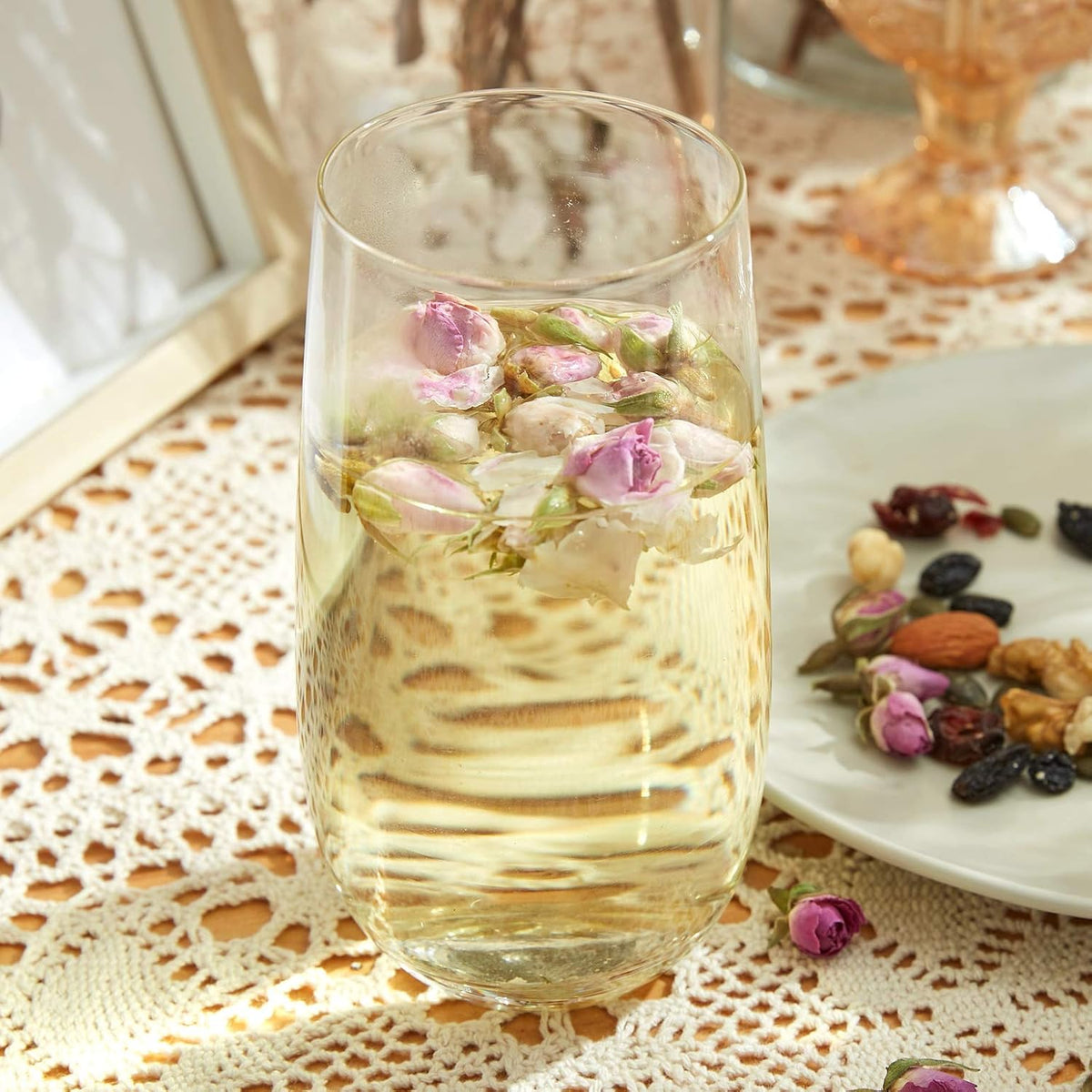ChaWuWarmSun [A] Rose Tea Buds, 3oz/85g Pink Flower Petal Loose Leaf