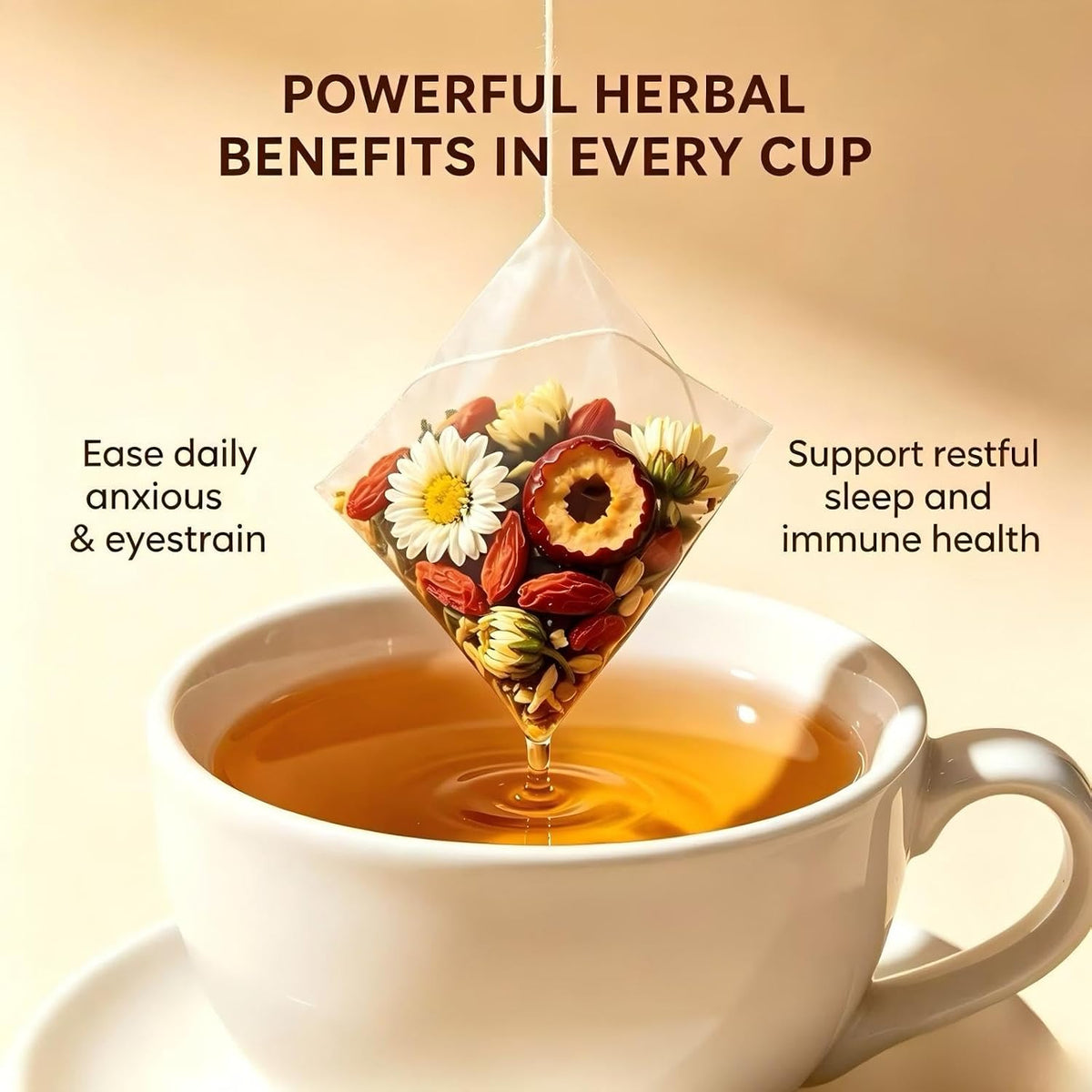 Chamomile Tea with Goji Berry & Jujube Dates - Naturally Sweet & Floral