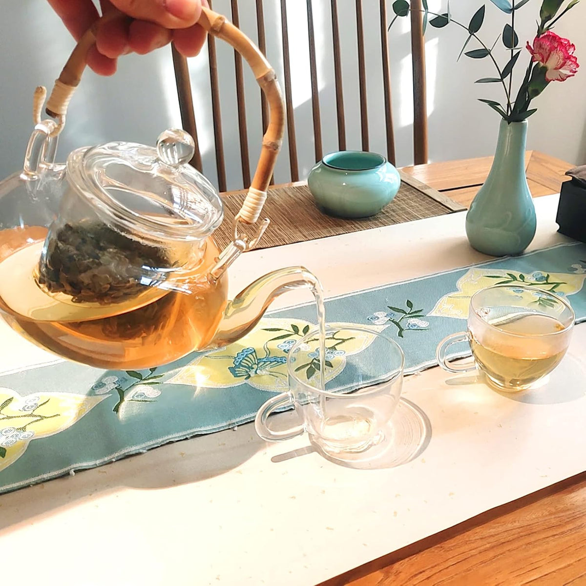 CAMEL Jasmine Green Tea - Loose Leaf Dragon Pearls, 4 oz, Natural Jasmine Aroma, Mellow Taste, Detox, Gluten Free, Vegan