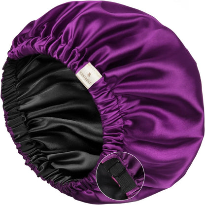 YANIBEST Silk Bonnet Satin Bonnet for Sleeping Women Men, Adjustable Double Layer Hair Bonnet for Curly Braids Reduce Frizz