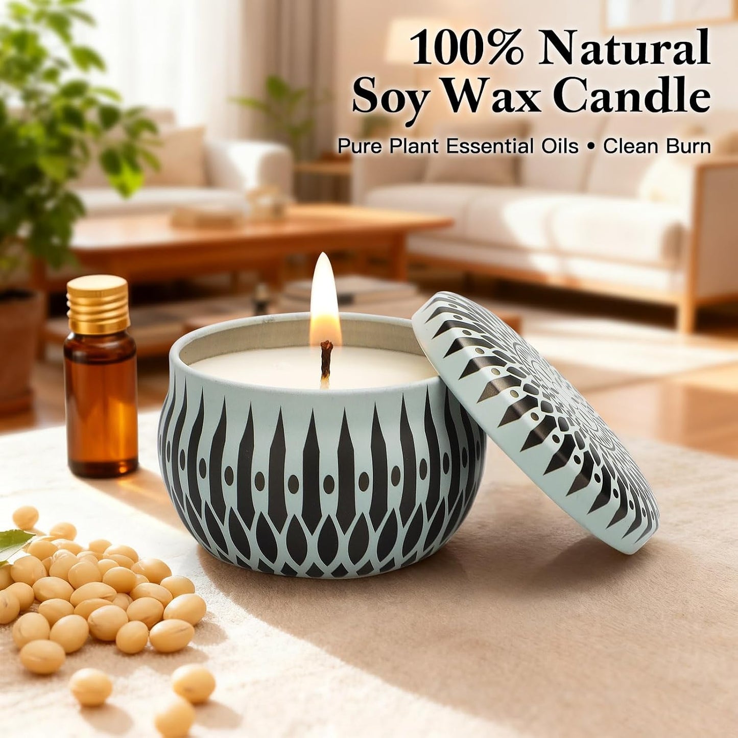 Scented Candles Gift Set, 12 Pack Soy Wax Candles for Home, 12 Scents, Aromatherapy Travel Tins with Gift Box for Women, Birthday, Housewarming, Relaxation