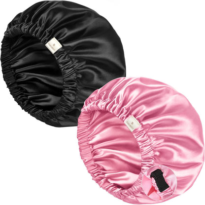 YANIBEST Silk Bonnet Satin Bonnet for Sleeping Women Men, Adjustable Double Layer Hair Bonnet for Curly Braids Reduce Frizz