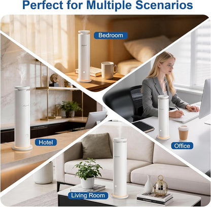Waterless Diffuser Pro with 5 Scent Oils, Luxury Hotel-Class Essential Oil Diffuser Aromatherapy Machine with 1500 Sq Ft Cover, 6 Mist, 4.06Oz Air Diffusers for Home Large Room Hotel SPA