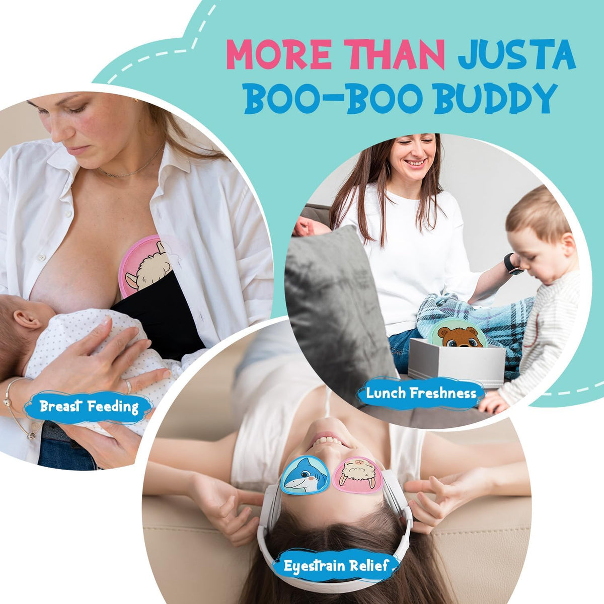 Gel Ice Pack for Injuries 2 Packs Cute Reusable Hot Cold Gel Packs