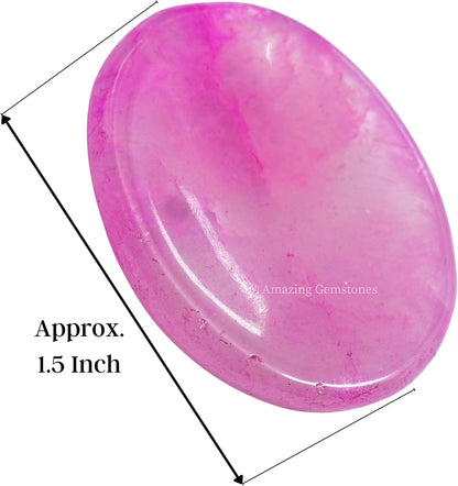 Amazing Gemstone Labradorite Thumb Worry Stone, Anxiety Stone, Healing Crystals - Piedra Crystal Fidget for Gift, Meditation, Calming, Relaxation, Stress Relief - Colors C