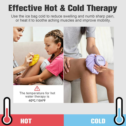 Ice Packs for Injuries Reusable, 6" 9" 11" Leakproof Ice Bags, Thickened Cold Pack Hot Therapy for Pain Relief, Swelling, Knee, Shoulder, Post-Surgery (3, Gray, 6"/9"/11")